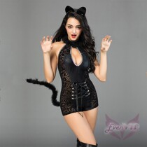 EvenVIPs European and American foreign trade Original single one-piece clothing Sexy Temptation Party Cat Rabbit Girl Uniform Burst Milk