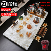 Marble tea tray set fully automatic one kung fu tea set home simple modern anti stone creative tea table