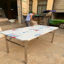Folding stainless steel table Workbench Fast food table Kitchen table Training table Stall table Workshop packaging table Packing table