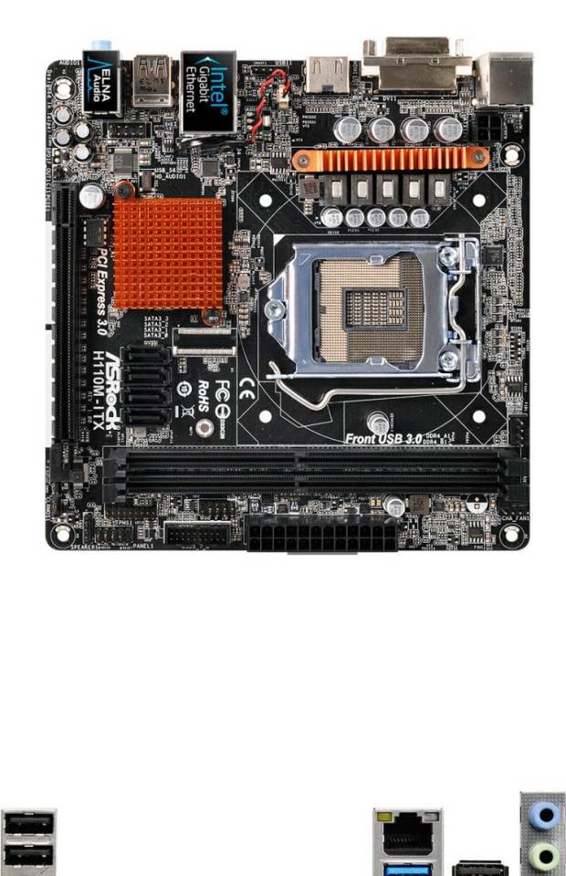asrock/华擎科技 h110m-itx 1151 h110 17x17 itx主板 支持 g4560