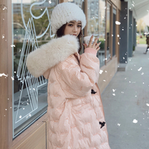 Pink Cotton Suit Women Winter Thickened 2021 New mid-length oversize sweetness sweaty down cotton coat Jacket Tide