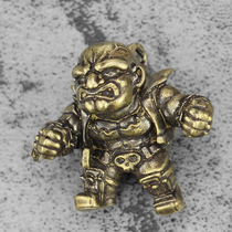 Metal brass game hand-run double-cut Dragon apobo car keychain ring hanging jewelry accessories creative personality