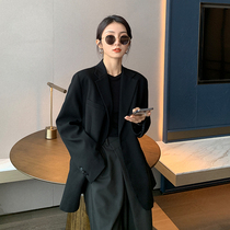 South Korean small western dress jacket woman 2022 new spring and autumn fried street temperament Relaxation Long Sleeve Casual West Suit Blouse