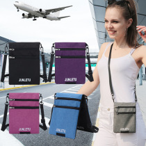 New fashion shoulder Cross bag waterproof mobile phone bag travel abroad documents passport hanging neck certificate shoulder shoulder crossbody