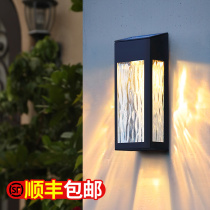 Solar outdoor garden lamp home garden waterproof decorative lamp yard wall entrance induction square wall lamp