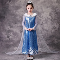 Ice and Snow Edge Love Tha Princess Dresses 2020 Summer New Children Elsa Dress Cosplay Love Shaelsa