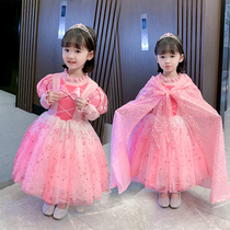 Girl Sleeping Beauty Princess Dress Children Love Loo Sweater Dress Pink Love Salsa Dresses Little Girl Birthday Gown