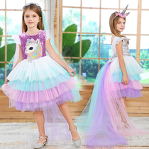 Girl Unicorn Unicorn Skirt Children Little Mappaoli Dress Girl Dress Girl Birthday Gown Dress Christmas Dresses