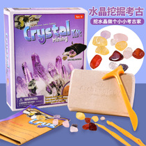 Archaeological Excavation Crystal Girl Archaeological Gems Crystal Toys Archaeological Excavation Ore Handmade Treasure Archaeology