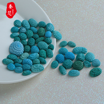 Raw mine turquoise accessories Gesang flower pendant ring high Porcelain Blue non-optimized back Cloud clip necklace DIY jewelry