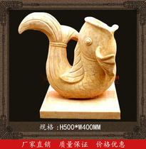 Sandstone water spray fish-shaped water spray landscape garden decoration sandstone ornaments art sculpture landscape Fountain
