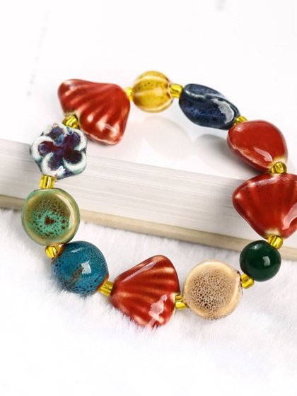 새로운 Jingdezhen Ceramic Jewelry Flower Glaze 학생을위한 전체 구슬 팔찌 여성 니트 팔찌, 개인화되고 간단한 상품을위한 가장 친한 친구에게 선물 새로운 Jingdezhen Ceramic Jewelry Flower Glaze 학생을위한 전체 구슬 팔찌 여성 니트 팔찌, 개인화되고 간단한 상품을위한 가장 친한 친구에게 선물
