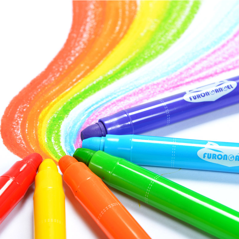 12色炫彩棒 炫绘棒水溶性丝滑旋转油画棒蜡笔24色 儿童油画棒产品展示图5