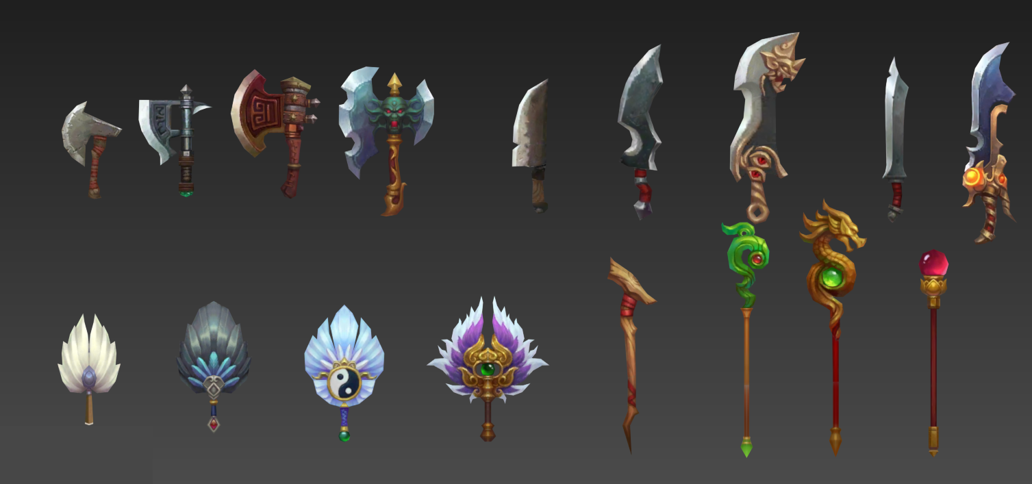 名将曲q版三国类手游角色武器分类整合版