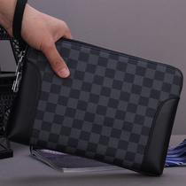 Hong Kong Duty-free New Tide Men High-end Bags Genuine Leather Handbags Casual 100 Hitch Bull Leather Hand Business Bag