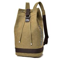 Hong Kong duty-free purchase of young new double shoulder bag Backpack Male Bucket Draw Rope Bag canvas Outdoor Travel Sport Schoolbag
