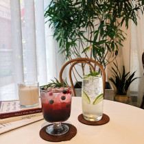 ins super fire net red glass European and American style restaurant high facial value Juice cup Milk tea cup Mousse cup Dessert cup