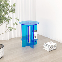 Acrylic sofa balcony mini bedside small round table side a few simple modern coffee table net red small tea table ins