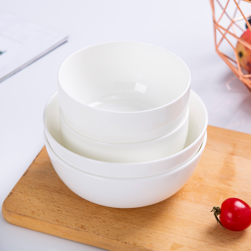 Ipads bowls suit only 4/6 in jingdezhen tableware suit household ceramic bowl bowl of soup bowl white Korean dishes