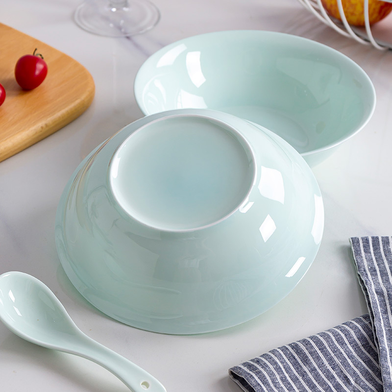 Jingdezhen ipads China largest beef noodles in soup bowl household rainbow such as bowl noodles ceramic celadon rainbow such as bowl of fruit salad bowl