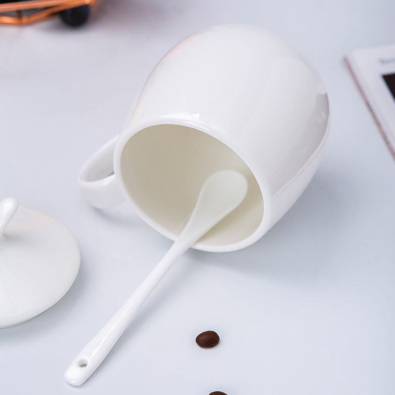 Jingdezhen contracted household pure white cup keller ceramic cup ipads porcelain coffee cup milk cup