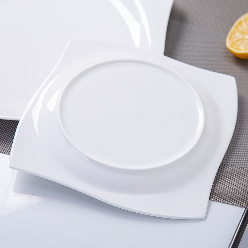 Pure white ipads porcelain jingdezhen special dinner plate ceramic plate cake plate cold dish plate hot plate steak plate