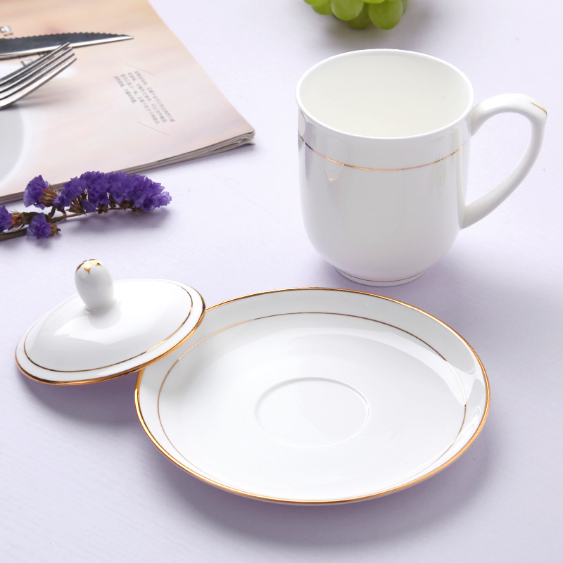 Ipads porcelain saucer jingdezhen porcelain ceramic round up phnom penh office cup insulation mat white cup