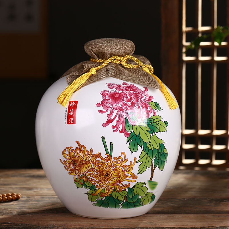 More than 10 jins to jingdezhen ceramic wine bottle is empty jars household seal hip little expressions using bottle bottle wine