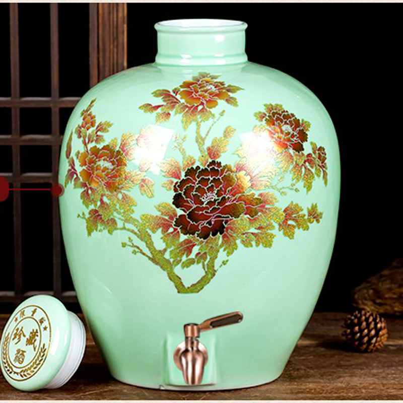 Jingdezhen ceramic bottle wine jar 10 jins 20 jins 30 jins mercifully jars wine home hip flask it 50 pounds