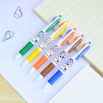 Morning light 1006 multi-color ballpoint pen press type four-color 0 5 black red blue green multi-function color oil pen