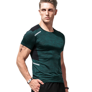 运动短袖男士健身t恤 跑步速干紧身弹力上衣服夏季体恤修身打底衫