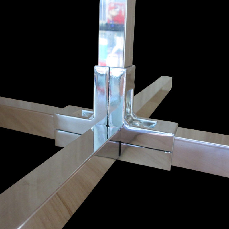 不锈钢管铁管25×25方管三通连接紧固件接头货架展架紧方管配件