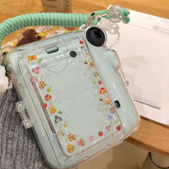 Winnie Pooh Japan Fuji Polaroid Mini12 보호 커버 미니 12/11/SE 투명 크리스탈 하드 쉘 Winnie Pooh Japan Fuji Polaroid Mini12 보호 커버 미니 12/11/SE 투명 크리스탈 하드 쉘