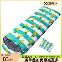 Tent Sleeping Bag Outdoor Portable Thickening Four Seasons Universal Single Self Driving Tour Camping Camping Contain warmth