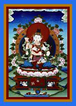 Tantric Vajrasattva double image photo Vajrasattva double image photo double-sided over-plastic metal plate painting
