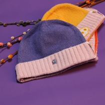 SHARK Sa carved blue color unique small octopus embroidery illustration wool hat autumn and winter warm original knitting