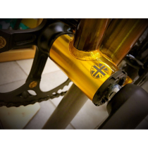 (Bub Love) Small Cloth Folding Car Accessories Five-Pass Protective Patch Aluminum Alloy System With Backgum Black Silver