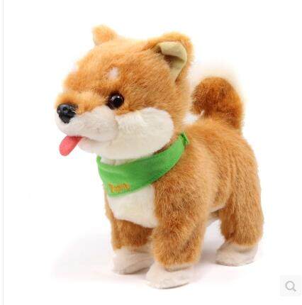 新品日本iwaya 线控电动发声宠物狗仿真玩具 伸舌狗 柴犬3055-7_7折