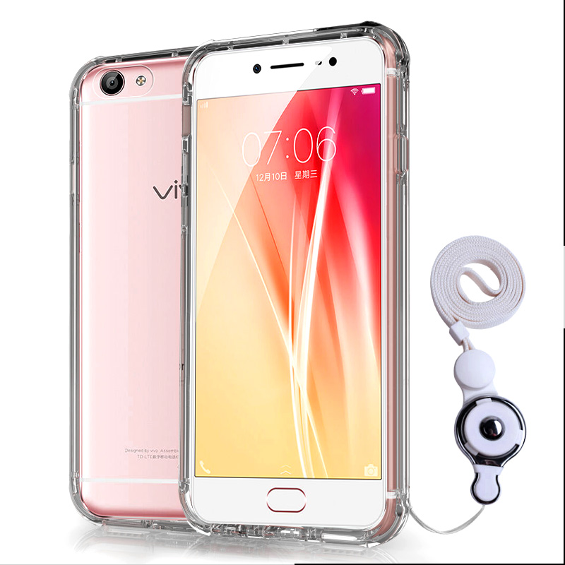 vivox7手机壳透明硅胶软壳步步高 x7plus保护套挂绳防摔潮男女款