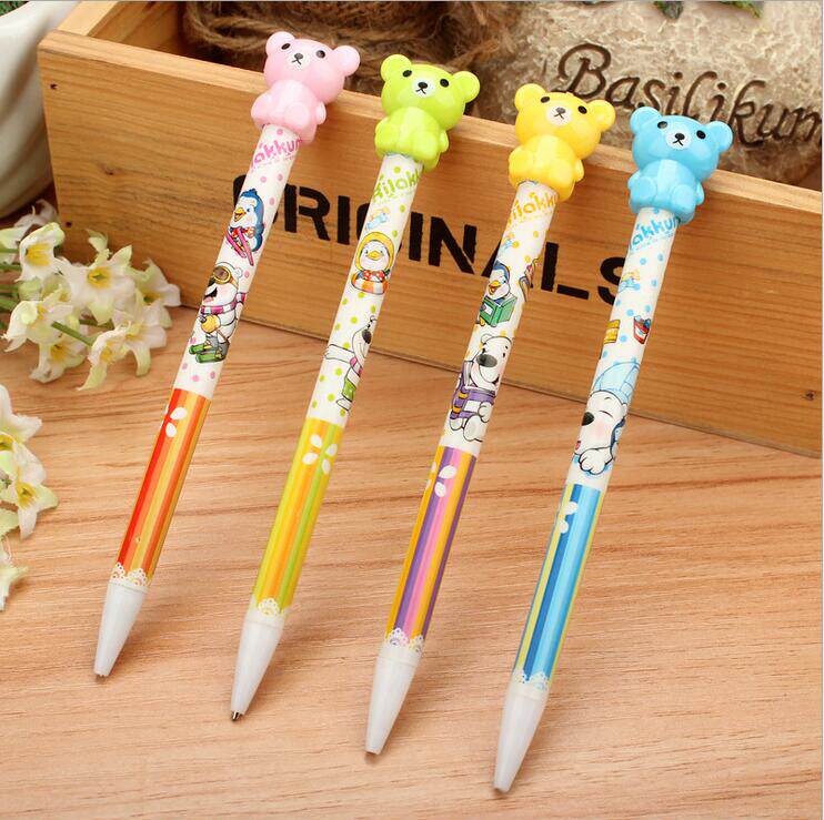 小熊可爱卡通小学生自动铅笔 活动铅笔批发 学生用品文具 0.