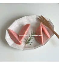 French Diamond breakfast plate retro ceramic polygon salad plate dessert plate fruit plate white western food plate