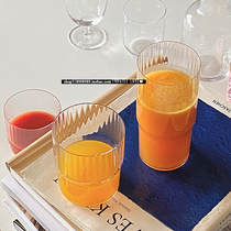 Retro crystal glass straight cold water Cup 280ml light glass 350ml transparent coffee cup