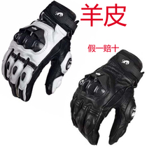 New motorcycle racing anti-drop all-finger lambskin leather riding gloves Jaguar leather gloves