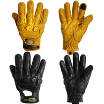 Male Dennis touch screen retro leather locomotive motorcycle anti-fall wind Spring and Autumn riding gloves lambskin cowhide