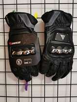 New sheepskin leather motorcycle locomotive racing car anti-fall windproof Knight titanium alloy gloves Knight equipment