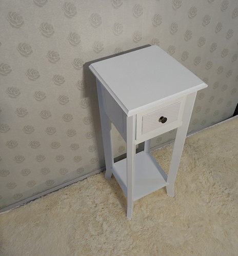 贴皮白色花架/欧式电话桌/花几花架子置物架木质家居特价