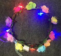 5 lights 10 flower flash Garland scenic spot factory park explosion stage show glowing wreath children festival gifts