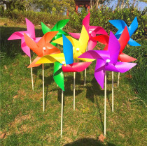 24cm creative handmade kindergarten four-leaf monochrome windmill outdoor advertising windmill factory direct sales custom waterproof
