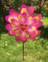 Valentines Day rose double-layer windmill wedding banquet decoration confession love windmill outdoor windmill