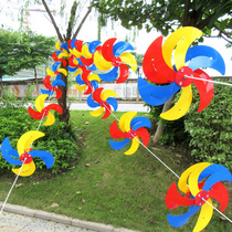 10 m six-leaf color knife type pull string windmill kindergarten sales office Manor Farm garden wedding hanging string wind